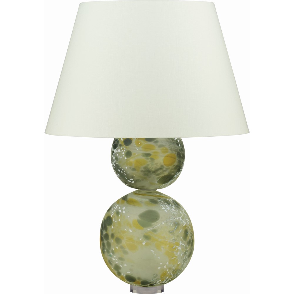 Ariana Crystal Glass Table Lamp by William Yeoward in Sage Green